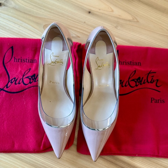 Christian Louboutin Cosmo 554 85 Nude Patent Stiletto | NEW IN BOX | Size 38 - Picture 6 of 9